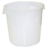Rubbermaid Commercial 22 Qt White Polyethylene Round Food Storage Container W/ Bail (6-Pack)