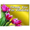 Personalized Card Thank Visiting/tulips Design No Envelope Imprint Package Of 50