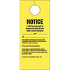 Door Knob Cards Temporary Shut Off Package Of 100