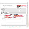 3-Part Warning Notices, 8-1/2 X 7, Package Of 100