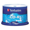 Verbatim Cd-R Recordable Disc 700 Mb/80min 52x Spindle Silver Package Of 50