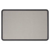 Quartet Contour Fabric Bulletin Board 36"X24" Gray Surface Black Plastic Frame