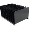 Huron Vertical Desk Organizer 8 Compartments 7.75" X 11" X 15" Steel Black