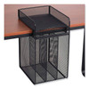 Safco Onyx Vertical Hanging Storage, 4 Sections, Letter Size, Black