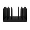 Safco Steel Vertical-Rack Desktop Sorter, 6 Sections, 12.25" X 11.25" X 8" Black