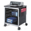 Safco Scoot Black/Silver Deskside Printer Stand