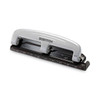 Bostitch 12-Sheet Ez Squeeze Three-Hole Punch 9/32" Holes Black/Silver
