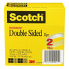 Scotch Clear 665 Permanent Double-Sided Tape 3/4" X 108', Package Of 2