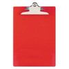 Saunders Recycled Plastic Clipboard With Ruler Edge 1" Clip 8.5x11 Sheets Red
