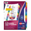 Avery Custom Ready Index Multicolor Tab Dividers A-Z White Color Package Of 26