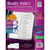 Avery White Table Of Contents Divider