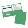Avery Green 2-Pocket Folder Without Fastener, Package Of 25