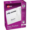 Avery Letter Pocket Folder 8.5" X 11" 40 Sheet Capacity White Package Of 25