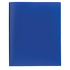 Office Depot Blue Polypropylene 2-Pocket Portfolio With Fastener, Package Of 6