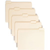 Smead 1/5 Tab Letter File Folder 8.5" X 11" Manila Package Of 100