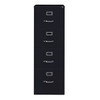 Hirsh 25" Deep 4 Drawer Legal Width Metal Vertical File Commercial Grade Black