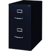 Hirsh 26.5" Deep 2 Drawer Letter Width Vertical File Cabinet, Commercial Grade, Black