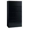 Hirsh 36" W 5 Drwr Metal Lateral File Roll-Out Shelve Letter/Legal/A4 Hang Black