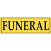 Car Magnet, Yellow Funeral, 12 X 4"