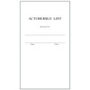 Funeral Car Folder - Auto Procession List - Space For 8 Cars 3.5" X 8.375", Package Of 100