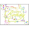 Happy Birthday Greeting Cards, Confetti Design  Envelope Imprint Package Of 50