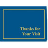 Personalized Cards, Thank For Visit/foil Design  Envelope Imprint Package Of 100