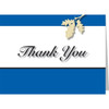 Personalized Card, Thank You/leaf/blue Design No Envelope Imprint Package Of 100