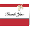 Personalized Thank You Cards, Leaf Design, Rose Envelope Imprint Package Of 100