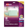 Avery Matte Clear Mail Label-Sure Feed Tech Inkjet Printer .5x1.75 Package Of 25