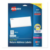 Avery Peel White Addres Label-Sure Feed Tech Laser Printer .5x1.75 Package Of 25