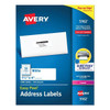 Avery Peel White Address Label-Sure Feed Tech Laser Printr 1.33x4 Package Of 100