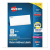 Avery Peel White Address Label-Sure Feed Tech Laser Prntr .5x1.75 Package Of 100