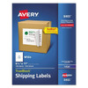 Avery Shipping Labels W/Trueblock-Inkjet Printers 8.5x11 White Package Of 100