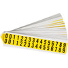 Brady 3420 Series Number And Letter Labels 0.005"D Legend 0, Package Of 25
