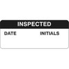 Brady Write-On Inspection Labels 0.625" H X 1.5" W Black/White, Package Of 14