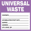 Brady "Hazardous" Label 6"H X 6"W X 0.004"D Black/Purple/White, Package Of 100