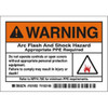 Brady Arc Flash Label Warning 3.5" H X 5" W Black/Orange On White, Package Of 5