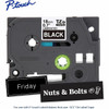 Brother Genuine P-Touch Tze345 Label Tape White Print On Black Laminated 18mmx8m