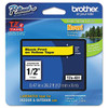 Brother Tze Standard Adhesive Laminated Labeling Tape .47"X26.2 Ft Black/Yellow
