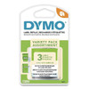 DYMO Letratag Paper/Plastic Label Tape Value Pack 0.5"X13 Ft Asst Package Of 3