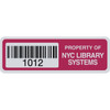All Surface Asset Labels, Silver Imprint, 3 X 1