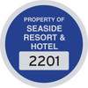 Asset Labels, Silver Imprint, Circle
