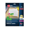 Avery High-Visibility Permanent Laser ID Labels 1x2.63 Asst. Neon Package Of 15
