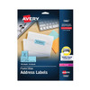 Avery High-Visibility Permanent Laser ID Labels 1x2.63 Pastel Blue Package Of 25
