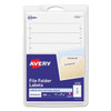 Avery Printable 4"X6" Permanent File Folder Labels 0.69x3.44 White Package Of 36