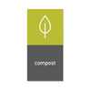 Simplehuman Recycling Magnetic Labels -Compost - 4" X 8"
