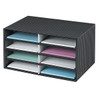 Bankers Box Black/Gray Pinstripe Literature Sorter