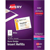 Avery Inkjet/Laser Name Badge Insert Refill White Package Of 300