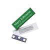 Name Tag With Magnet, Green, 3 X 1