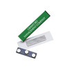 Name Tag With Magnet, Green, 3 X-3/4